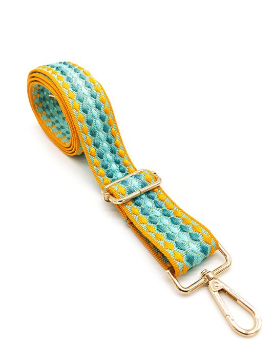 Nylon Strap Adjustable (Ice Blu & Yellow)