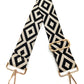 Nylon Strap Adjustable (Black & Beige Diamond)