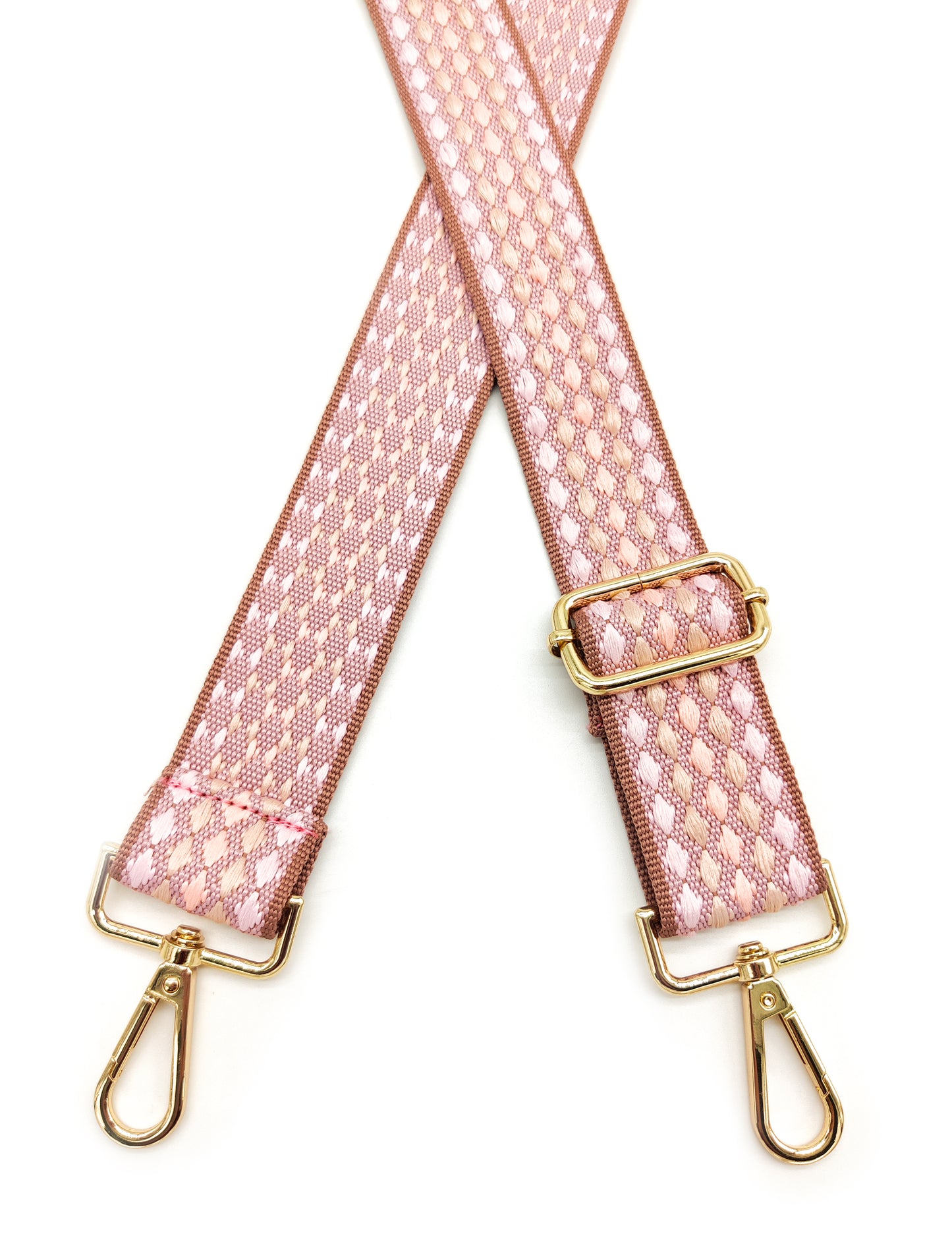 Nylon Strap Adjustable (Pink Weaved)